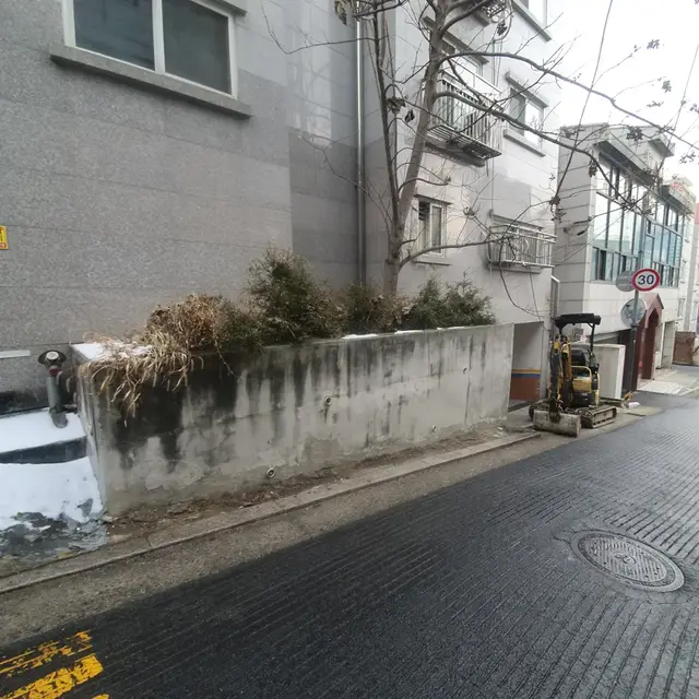담장 철거 전 현장 확인